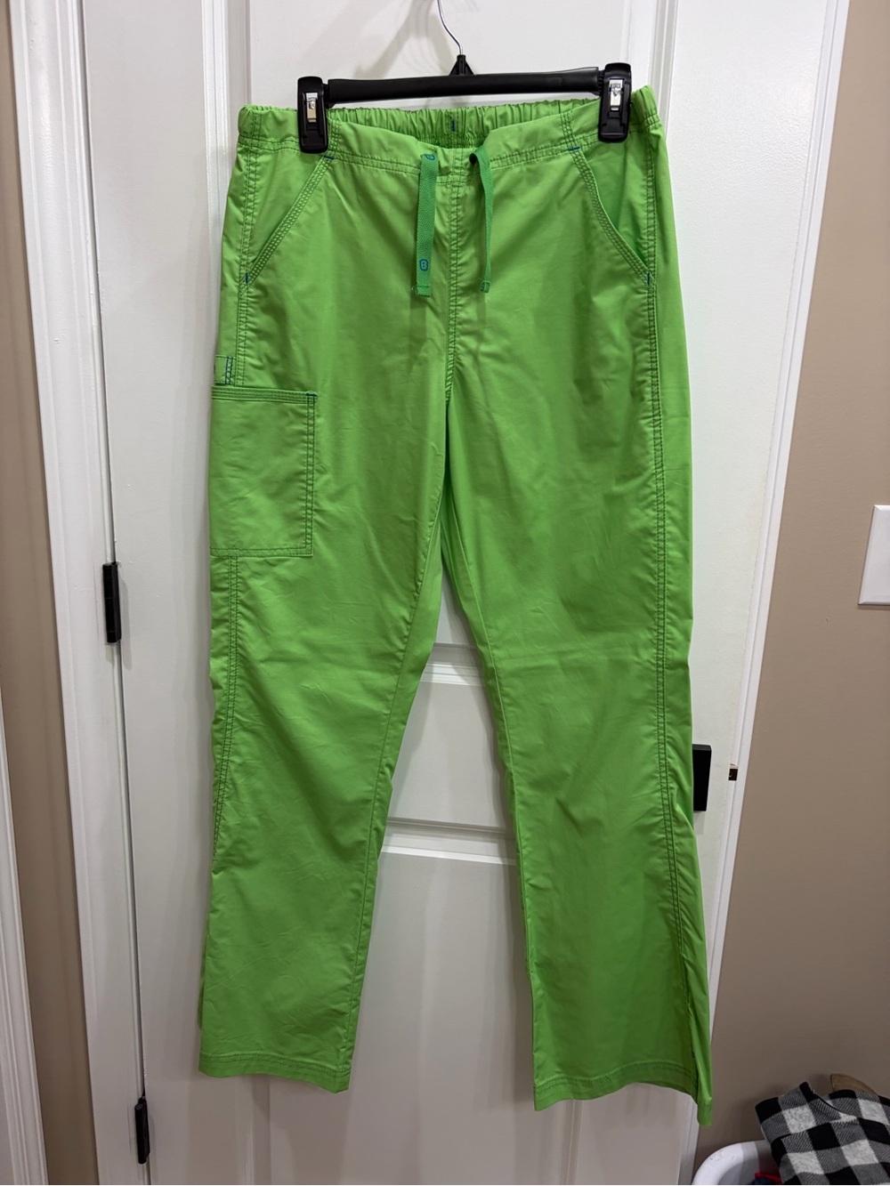 WonderWink women’s  Lime Green Cargo Drawstring Pants